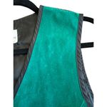 Diane Von Furstenberg Vintage Vest Green Leather Suede Medium ST PATRICKS DAY Photo 2