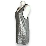 Elizabeth and James Tank Dress Silver Marla Sequins Above Knee Small Night Out Photo 2