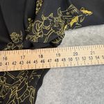 Poet Maxi Dress Womens Large Black Gold Haiku Koi Fish Print Photo 15