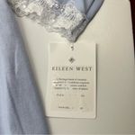 Eileen West Blue Lace Long Sleeve Cozy Sweater Knit Short Nightgown Medium‎ NEW Photo 6