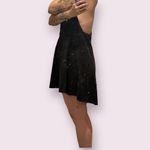 Audrey 3+1 Black Suede Halter Dress Small Photo 2