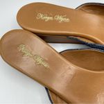 Kevyn Wynn Blue Beaded Slip On Mule Flats Womens 11 Embroidered Boho Summer Flat Photo 3