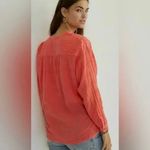 Anthropologie Pilcro and the letterpress Coral Orange Boho Peasant Popover Top Photo 1