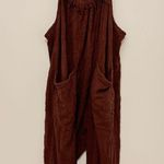 Free People Jumpsuit Size Medium Oversized Brown Rum Raisin Jumper Henriette Photo 2