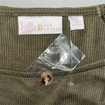 Belle by Kim Gravel NWT Sz XL Olive Green Raglan Sleeve Thermal Waffle Knit Top Photo 4