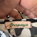 Papaya Y2k Halter Top Black Lace Geometric Black & White Medium Photo 1