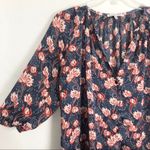 Collective Concepts  Tunic Top Womens XS Dark Floral Autumn Fall Boho Minimalist Photo 5