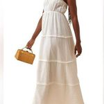 Reformation  Ivie Maxi Dress white size Medium Photo 0