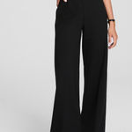 Spanx  Ponte Wide Leg Pant Large Supersmooth PerfectFit Black High Rise Waist Photo 0