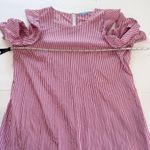 J. McLaughlin J.‎ McLaughlin Pink Striped Ruffle Cold Shoulder Crew Neck Dress Size XL Photo 9