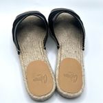 Castaner Castañer Pasi flat leather espadrille sandals Minimalist slides in black  Sz 5 Photo 4