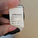 SheIn Blouse Top Short Sleeve Black White Yellow Wavy Stripe Business Casual Photo 6