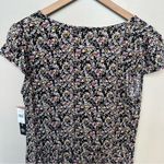 As You Wish As U Wish Black Floral Romper Button Down Shorts Set Short Sleeve NWT Size Large Photo 4