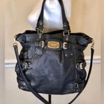 Michael Kors Gansevoort Black Tumbled Leather Shoulder Bag Crossbody Totei Photo 0