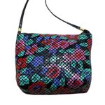 Vintage Unbranded Multi Color Floral Beaded Crossbody Bag and Change Purse Black Photo 9