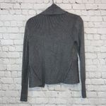 Carmen Marc Valvo  Gray Knit Long Sleeve Open Front Cardigan Photo 1