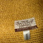 Sun N Sand Straw Sun Hat Womens Black Ribbon Trim Summer Beach Vacation Travel Tan Photo 5