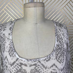 Torn By Ronny Kobo Snakeskin T-Shirt in White and Gray Size US Medium Photo 1
