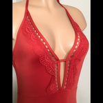 Laundry by Shelli Segal LAUNDRY red lace swimsuit. NWT Photo 2