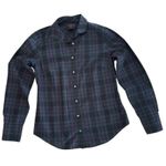 J.Crew  Club Collar Perfect Shirt in Black Watch Plaid Photo 1