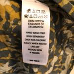 Sigrid Olsen  Cotton Oversize Top Womens Brown Floral Blanket Stitch Edge M Photo 5