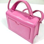 Off-White  Baby Jitney Patent Leather Top Handle Shoulder Satchel Bag Pink NEW Photo 11