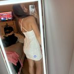 White homecoming dress sparkly Size M Photo 1