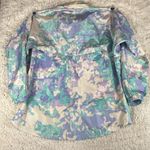 Lauren James  Women's Pink/Purple/Green Camo 1/4 Zip Rain Jacket, Size Medium Photo 5