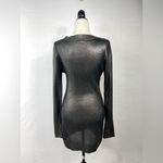 Arden B Black Silver Metallic Sweater Dress Size M Photo 1
