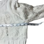 Fyve White Crochet 3/4 Sleeve Boho Bohemian Lace Nlouse Top Shirt large Photo 6