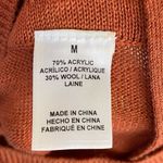 Vintage Orange Paisley Floral Mockneck Sweater Orange Size M Photo 6