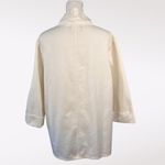 Vintage Off White Cotton Blend Open Front Blazer Jacket Size Medium Photo 4