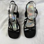 Splash Y2k Vintage  Black Open-Toe Strappy Platform Block Heels Photo 4