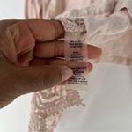 Soft Surroundings  Blush Linen Button Down See Through Lace Back‎ High Low Shirt Photo 5