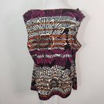 East 5th  Colorful Cowl Neck Top Size Petite XL Multi-Color Sleeveless Blouse Photo 4