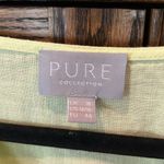 PURE collection lime green yellow Linen laced neck dress sundress coverup beachy Size XL Photo 1