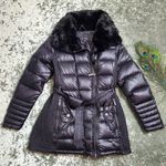 BCBGMAXAZRIA Black Adela Down & Feather Puffer Photo 0