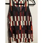 Rag and Bone  Bus Seat Hill Geometric Printed Silk Racerback Tank Top Blouse XS Photo 4