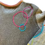 Christopher & Banks Embroidered Cardigan Sweater Full Zip Cotton Ramie Wms Large Photo 3