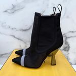 Fendi NIB Colibri mesh rib knit sports-luxe point-toe ankle boots sz IT 36 US 6 Photo 4