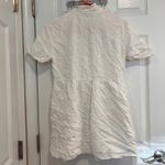 ZARA  White Eyelet Embroidered Button Front Short Sleeve Babydoll Tee Photo 1