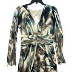 MILA MAE NWT Pleated Long Sleeve Satin Midi Dress Photo 3