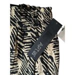 Apt. 9 NEW Womens  Tan Black Print Modern Fit Paper Bag Soft Elastic Waist Pants S Photo 4