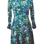 Old Navy  long bell sleeve green and blue floral dress size 12 Photo 1
