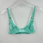 Naja Chloe Balconette aqua blue lace unlined underwire bra size 34DD Green Photo 5