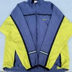 Nike Vintage 90s Windbreaker Green Blue Zip Up Jacket Photo 2