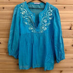 Calypso St. Barth Calypso Christine Celle Size XSmall Cotton Silk Blend Boho Embroidered Blouse Photo 0
