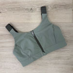 Outdoor Voices  Green Zip Front Sports Bra Photo 0