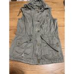 Ymi Green Cargo Vest Style V1237 Size Medium Camo Pockets Zip Pockets Hooded Photo 6