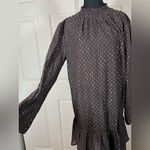 Gap Brown and Gold Metallic Textured Dress, Med Tall Photo 1